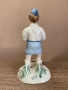 Винтидж порцеланова статуетка „Момиче с прасенце“, СССР, снимка 2