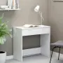 vidaXL Бюро, бяло, 80x40x75 см, инженерно дърво, снимка 2