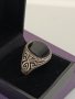 Красив сребърен пръстен маркиран Черен ахат #63В, снимка 8