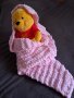 Ръчно плетено меко бебешко одеало от мерино вълна - 90 х 90 размер, снимка 10