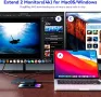 AUIMCE Докинг станция 2х HDMI и USB C порт, до 4K/60Hz, MacOS/Windows, снимка 2