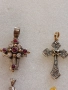 Лот стари кръстчета-материал злато, среро,диаманти,рубини,гранати, снимка 2