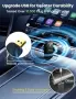 Нов CarPlay Wireless адаптер Android Auto WiFi Bluetooth 5.3 USB-C USB-A кола телефон връзка, снимка 7