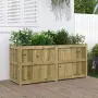 vidaXL Градински сандък, 150x50x70 см, импрегнирано борово дърво, снимка 2