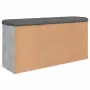 vidaXL Пейка за обувки, бетонно сив, 102x32x50 см, инженерно дърво, снимка 7