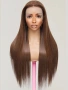 Естествена кафява бразилска перука 75 см Лейс 13x6, снимка 6