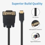 Адаптерен кабел Duttek USB C към VGA 6 фута/1.8 м, USB Type-C към VGA , снимка 5
