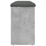 vidaXL Пейка за обувки, бетонно сив, 102x32x50 см, инженерно дърво, снимка 6