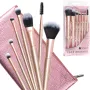 Четки за грим, комплект от 7 части, чанта за съхранение, снимка 1