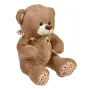 Седнало плюшено мече кафяво с панделка и бродерия 40 см S_1218392, снимка 2