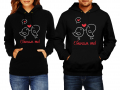 Суитчър/Суитшърт за двойки Love Birds Обичам те,Любов,Подарък,Празник,Сърце,, снимка 2
