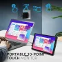 Wstirhy 10-инчов сензорен монитор, преносим 1920 x 1200 16:10 IPS сензорен екран, снимка 3