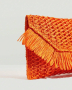 оранжева дамска чанта клъч, снимка 3