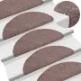 vidaXL Постелки за стълби, самозалепващи се, 10 бр., 56x17x3 см, светлокафяви, полукръгли, снимка 2