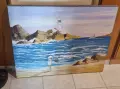 Картина голяма морски мотив масло на платно 100 на 80, снимка 2