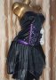 Party 44-46 Черна рокля с кожен змийски принт , снимка 6