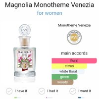 Оригинална тоалетна вода Monotheme Magnolia, снимка 6 - Дамски парфюми - 41611169