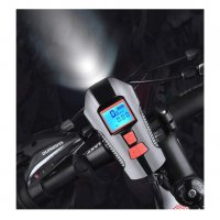 3138 Фар за велосипед или скутер, LED с акумулаторна батерия с USB, 4 режима на осветление и 6 звуко, снимка 8 - Аксесоари за велосипеди - 34238257