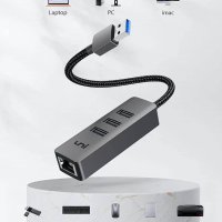 uNi USB  към Gigabit Ethernet адаптер, HUB 3 x USB 3.0, снимка 6 - Мрежови адаптери - 34211200