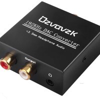 Ozvavzk 192Khz DAC цифров към аналогов аудио конвертор, алуминиев, оптичен към RCA конвертор, Spdif, снимка 1 - Други - 40405607