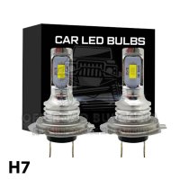 2 БРОЯ LED Диодни крушки – H7 100W 12V +100%, снимка 1 - Аксесоари и консумативи - 40393776