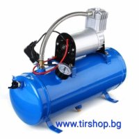 Компресор За Въздух Под Налягане, 12V, 150psi, 8 Бара, 6 литра, снимка 1 - Аксесоари и консумативи - 44429913