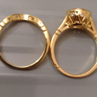 Моден сет двойни пръстени Елион, нови, снимка 4 - Пръстени - 44640441