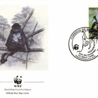 Хондурас - 4 броя FDC Комплектна серия - WWF - Маймуни, снимка 2 - Филателия - 38619026