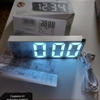 Дигитален LED настолен часовник с аларма и термометър , снимка 8 - Други - 42419342