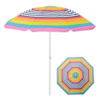 Плажен чадър 1.80м, Шарени райета, снимка 1 - Други - 41360238