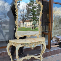 Италианска барокова конзола с огледало марка Silik 023, снимка 1 - Огледала - 44776326