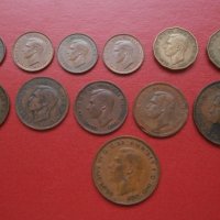 Лот стари не повтарящи се монети Великобритания Джордж VI, снимка 7 - Нумизматика и бонистика - 42373921