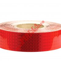 Тиксо 3D ефект светлоотразителна лента 50м х 5см. червена., снимка 1 - Аксесоари и консумативи - 33806459