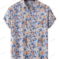 Мъжка памучна ежедневна риза с къс ръкав в плътен цвят, 10цвята - 023, снимка 13 - Ризи - 41211154