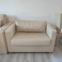 Разтегателен кожен диван-перфектен, снимка 4 - Дивани и мека мебел - 44623463