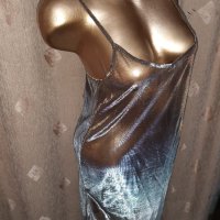 Bershka M Ефирна рокля от брокат в преливащи цветове , снимка 5 - Рокли - 41418589