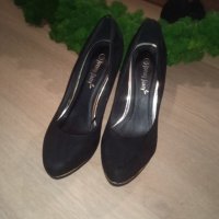 Велурени обувки на ток, снимка 4 - Дамски елегантни обувки - 41228008
