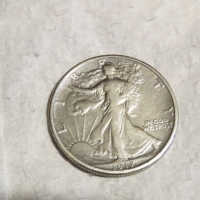 Рядък голям сребърен долар,халф долар Walking Liberty Half Dollar, HALF DOLLAR - 1917г., снимка 3 - Нумизматика и бонистика - 36063816