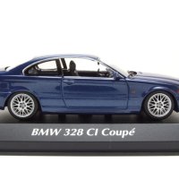 BMW 3er E46 Coupe 1999 - мащаб 1:43 на Maxichamps моделът е нов в PVC дисплей-кейс, снимка 13 - Колекции - 44475169