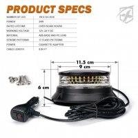 12V 24V 120W Лед Led Синя Диодна Сигнална Аварийна Лампа Маяк, снимка 3 - Аксесоари и консумативи - 41978914