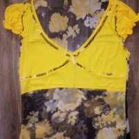 Ефектна дамска блуза - тюл, снимка 1 - Тениски - 41394646
