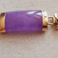 Маркова дамска златна гривна с  камъни,пурпурен жадеит/злато златни/, снимка 6 - Гривни - 41857956