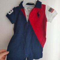 Лятно бебешко боди Ralph Lauren с къс ръкав-6 месеца, снимка 2 - Бодита за бебе - 40208406