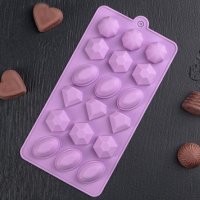 Камъни диаманти силиконов молд форма бонбони гипс шоколад и др, снимка 2 - Форми - 34551458