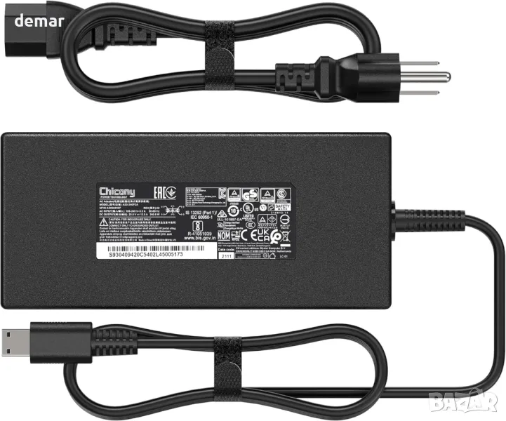 240W зарядно за лаптоп MSI Stealth 16 17 17Studio GS77 Vector GP77 Sword 15 Katana 15 17, 12A/20V, снимка 1