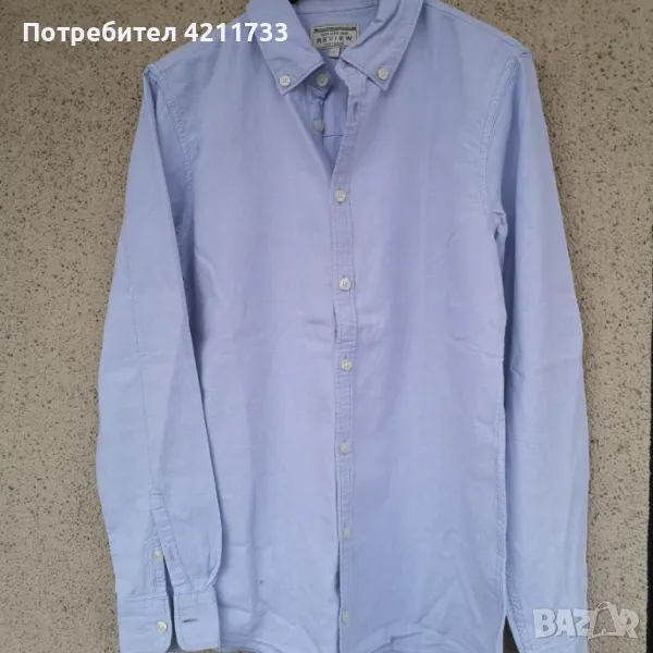 дизайнерска мъжка риза REVIEW качествена L НОВО, снимка 1