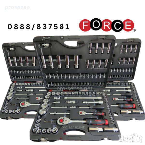 Професионално Гедоре 1/4" и 1/2" 108 части FORCE , снимка 1
