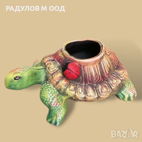 Градинска фигура с кашпа Костенурка / 2599, снимка 1