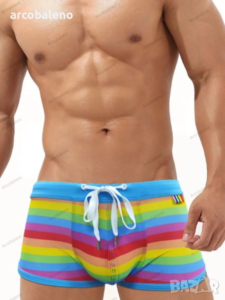 Мъжки бански шорти Rainbow fashion tethered slim Boxer , снимка 1