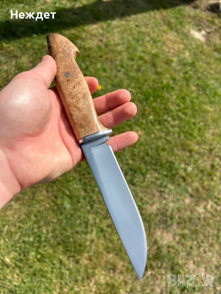 Ловен нож от кована танкова шпилка. , снимка 1